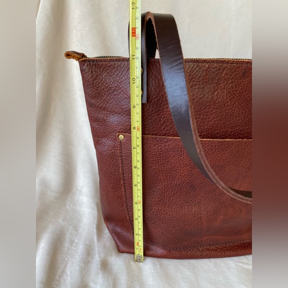 Portland Leather Goods Nutmeg Small Zipper Tote Bag - Picture 10 of 12